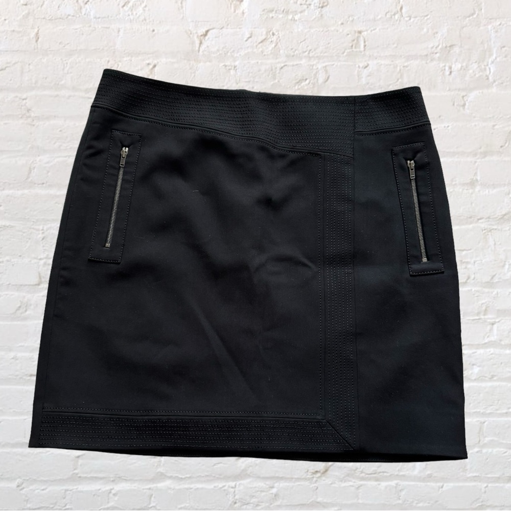 🆕 Helmut Lang black Palm Su Mini zippered pocket seamed accent black mini skirt